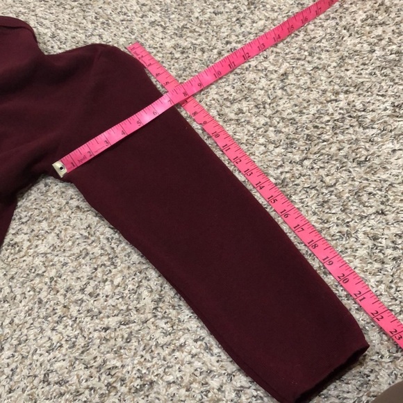 Saks Fifth Avenue The Works Cardigan Sweater Size Large Maroon Red Virgin Wool - Picture 10 of 10